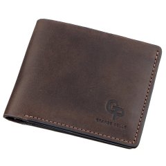 Кожаный мужской кошелек Grande Pelle leather-11208 Коричневый